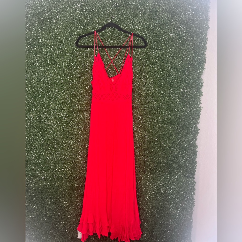 Red Free People Maxi
